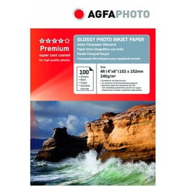 Fotopaber AgfaPhoto Premium Glossy Photo Inkjet Paper A6 100pcs