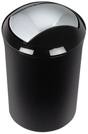 Atkritumu tvertne Spirella Sydney Black/Silver, 5 l