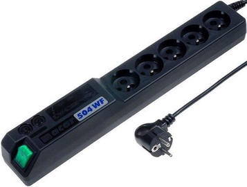Acar Surge Protector 5 Outlet Black 5m