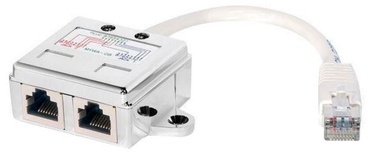 Equip Adapter RJ45 to RJ45 x2 Grey 0.15m