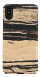 Man&Wood White Ebony Back Case For Apple iPhone X/XS Black