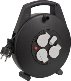 Brennenstuhl Vario Line Cable Box With USB Charger 3 Sockets 10m Black