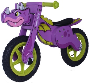 Vaikiškas dviratis Milly Mally Dino Balance Bike Purple 1577