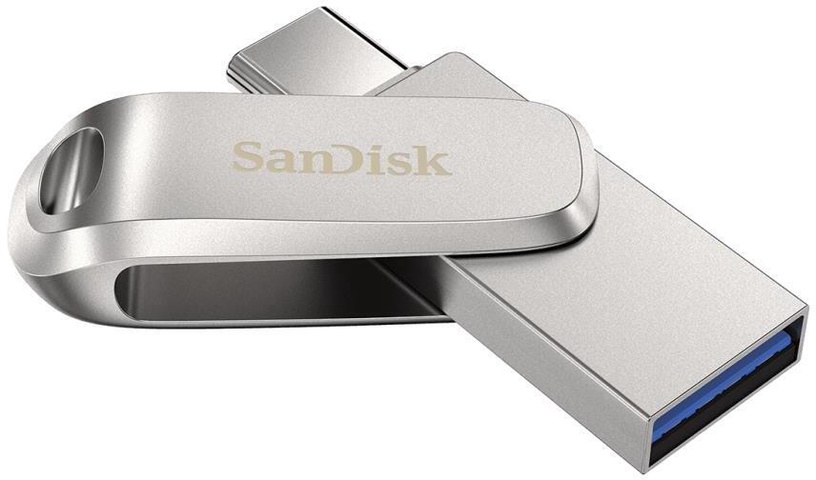 USB-накопитель SanDisk Ultra Dual Drive Luxe, серебристый, 1 TB