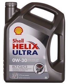 Motoreļļa Shell Helix Ultra ECT C2/C3 0W - 30, sintētiskais, vieglajam auto, 5 l