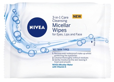 Nivea 3in1 Care Cleansing Micellar Wipes 40pcs