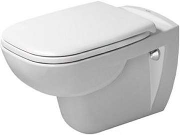 Sienas tualete Duravit D-Code 45350900A1, ar vāku, 355 mm x 545 mm