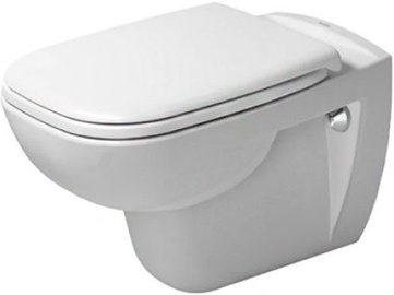 Sienas tualete Duravit D-Code 45350900A1, ar vāku, 355x545 mm