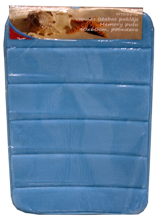 Vannitoa põrandamatt Besk Memory Foam, sinine, 600 mm x 400 mm
