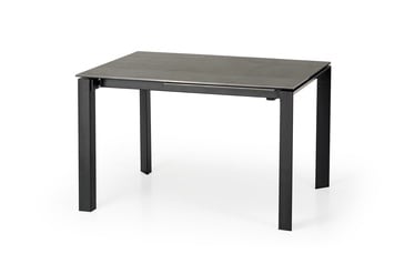 Обеденный стол c удлинением Halmar Horizon, черный/серый, 1200 мм x 850 мм x 760 мм