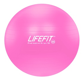 Vingrošanas bumbas Lifefit Gymnastic Ball Anti-Burst 55cm Pink