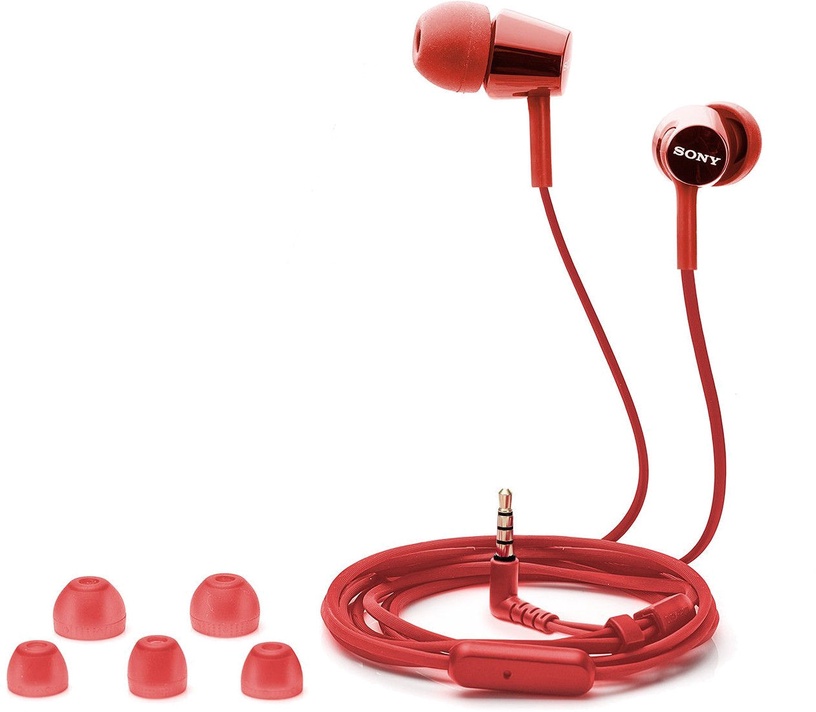 Laidinės ausinės Sony EX155AP, raudona