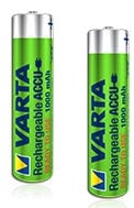 Аккумуляторные батарейки Varta, AAA, 1000 мАч, 2 шт.