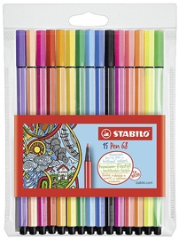 Ручка Stabilo Pen 68, многоцветный, 15 шт.