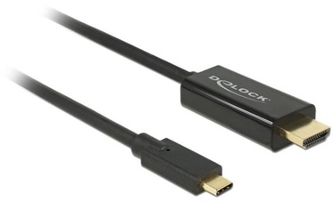 Laidas Delock USB-C > HDMI (ST-ST) 1m USB C male, HDMI A male, 1 m, juoda