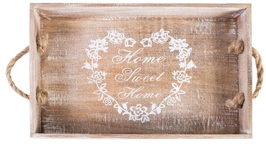 Home4you Tray With Rope Handles Jardin Brown