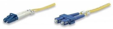 Intellinet LC-SC Fiber Optic Patch Cable OM-3 Yellow 1m