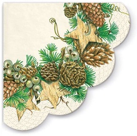 Paw Decor Collection Cones Wreath Napkins D32cm