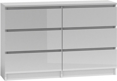 Top E Shop Malwa M6 Chest of 6 Drawers 120cm Gloss White