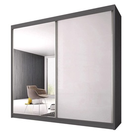 Idzczak Meble Pro Polysk Wardrobe 183cm Graphite/White Gloss