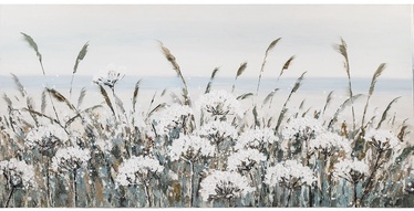 Home4you Oil Painting 70x140cm White Flowers