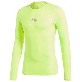 Adidas Alphaskin Sport Long Sleeve Top CW9509 Yellow XL