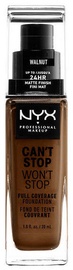 Tonālais krēms NYX Can't Stop Won't Stop CSWSF22.3 Walnut, 30 ml