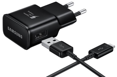 Samsung USB Plug Fast Charger + Type-C Data Cable Black OEM