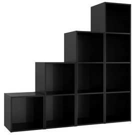 Полка VLX TV Cabinet Set High Gloss, черный, 72 см x 35 см x 36.5 см