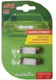 AutoDuals LED Canbus SV8.5 36mm Light Bulb White 2pcs