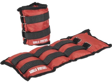 Gorilla Sports Wrist/Ankle Weights 2x1.5kg Red