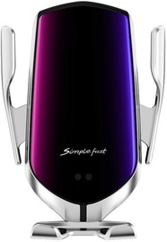 Держатель для телефона Hurtel Wireless Qi Car Charger Automatic Holder 10W Silver