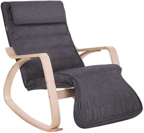 Songmics Armchair Footrest Dark Grey