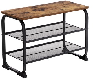 Songmics Storage Bench Broen/Black