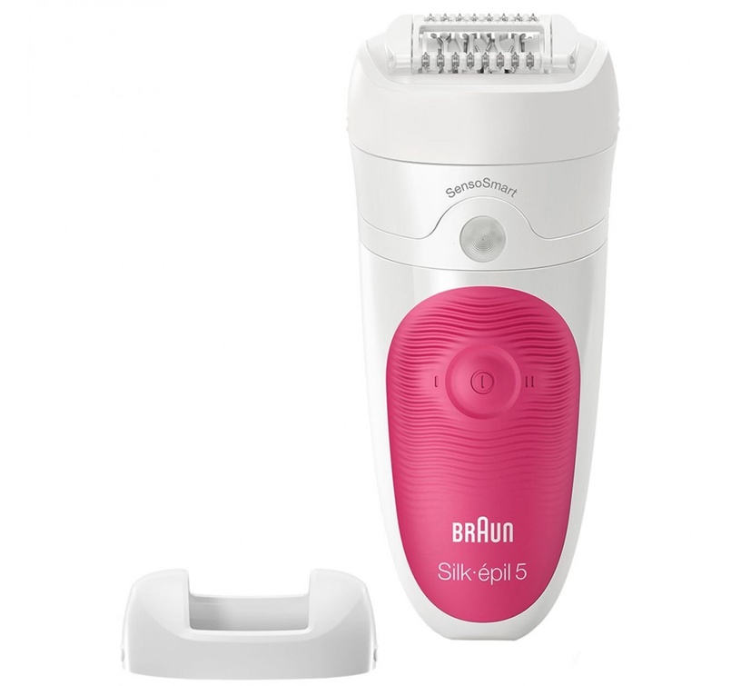 Epilators Braun Silk Epil 5 SensoSmart SES 5500, balta/rozā
