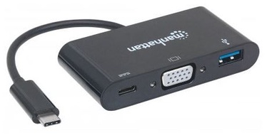 Manhattan Adapter USB-C / VGA Black