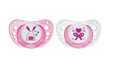 Держатель для соски Chicco Physio Air, 1 г., белый/розовый