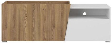 Black Red White TV Cabinet Rauma Sable Wood/White