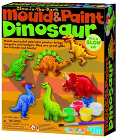 Ģipša figūru veidošanas komplekts 4M Mould & Paint Dinosaur 00-03514