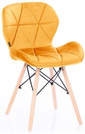 Стул для столовой Homede Silla Velvet Yellow, 4 шт.