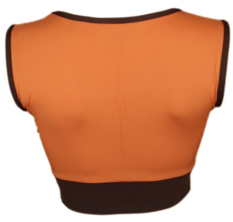 Krekls bez piedurknēm Bars, brūna/oranža, XL