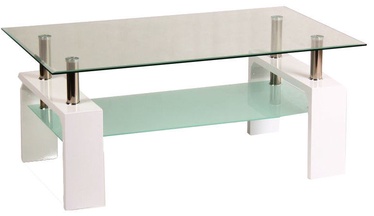 Kafijas galdiņš Signal Meble Lisa Basic White, 1000x450x600 mm