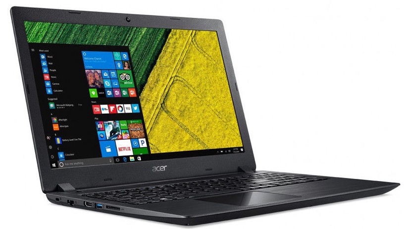 Nešiojamas kompiuteris Acer Aspire NX.GY3EL.001, Intel® Celeron® Processor N3060 (2 MB Cache, 1.60 GHz), 4 GB, 128 GB, 15.6 ", Intel HD Graphics, juoda