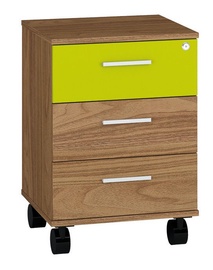 Komoda ML Meble Optimal 24 Walnut/Green