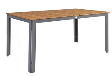 Садовый стол Home4you Greenwood Dark Grey, 150 x 90 x 73 см