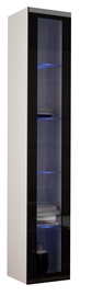 Cama Meble Vigo 180 Glass Case White/Black Gloss