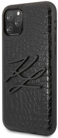 Karl Lagerfeld Croco Back Case For Apple iPhone 11 Pro Max Black