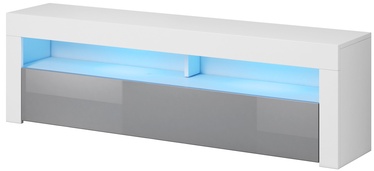 TV-laud Vivaldi Meble Mex 2, valge/hall, 1400x350x500 mm
