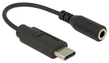 Адаптер Delock USB C male, 3.5mm female, 0.14 м, черный