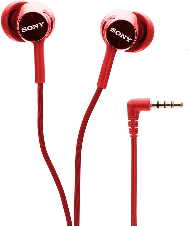 Laidinės ausinės Sony EX155AP, raudona